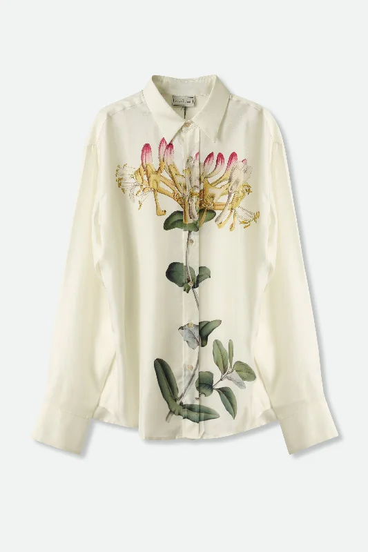 Women's Blouse with U-Shaped CollarLILY SHIRT IN SILK BY PIERRE-LOUIS MASCIA