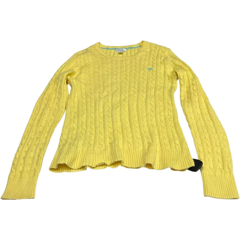 Women's Wide Collar SweatersSweater Designer By Lilly Pulitzer In Yellow, Size: L