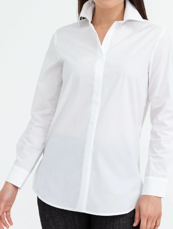 Women's Blouse for SchoolJAMES SHIRT IN STRETCH COTTON POPLIN