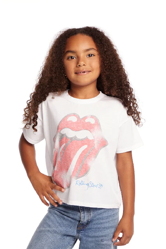 Women's Blouse with V-Shaped CollarRolling Stones Classic Logo Girls Tee