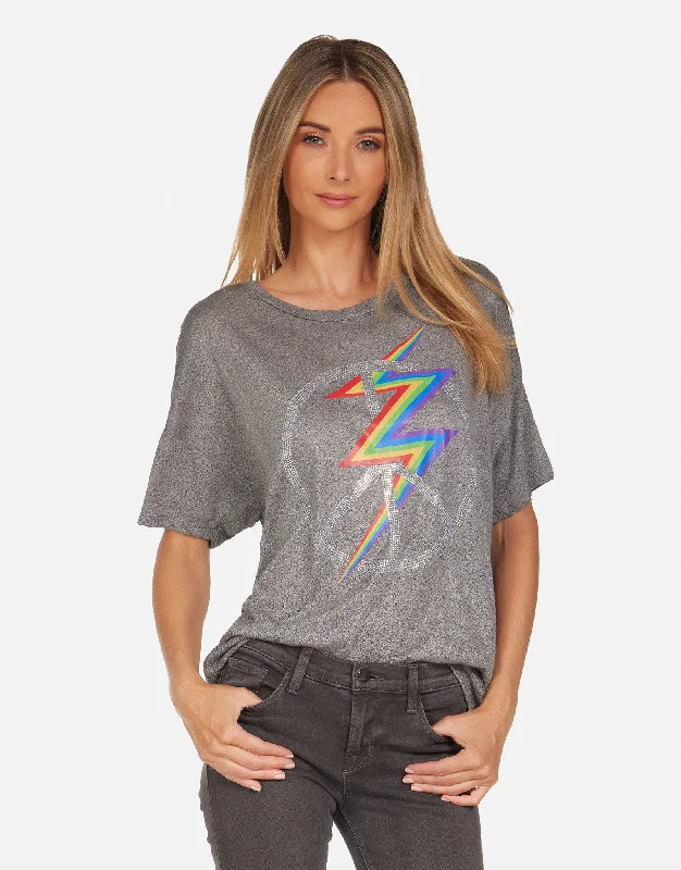 Women's Button-Up BlouseJolene Crystal Lightning Peace