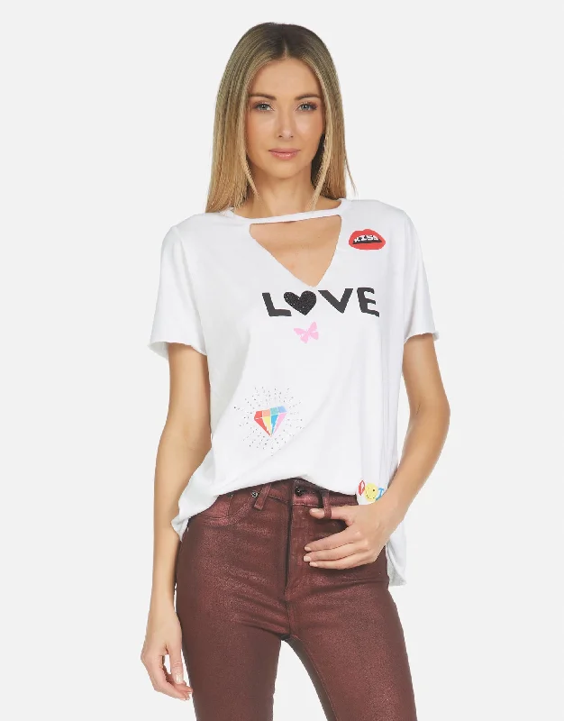 Women's Blouse with BeadsJhene #1 Love Rainbow Lip