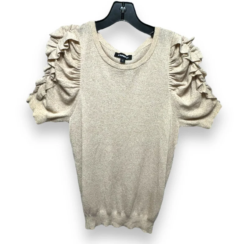 Women's V-Neck SweatersSweater By Express In Gold, Size: M