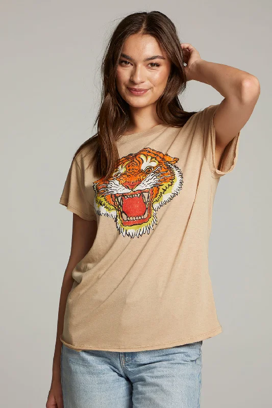 Women's Blouse with V-Shaped HemTiger Tee