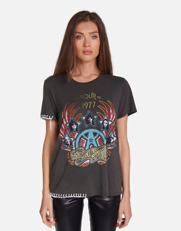 Women's Blouse with Puffed SleevesWolf Aerosmith Tour