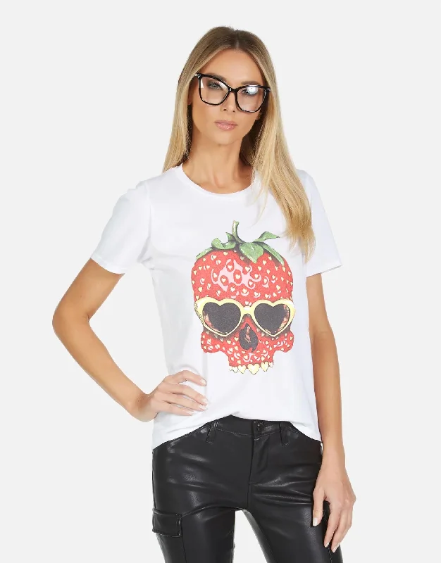 Women's Blouse with Notched CollarCroft X Strawberry Skull