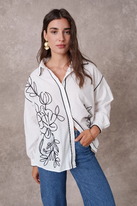 Women's Blouse with Puffed SleevesChemise Élie