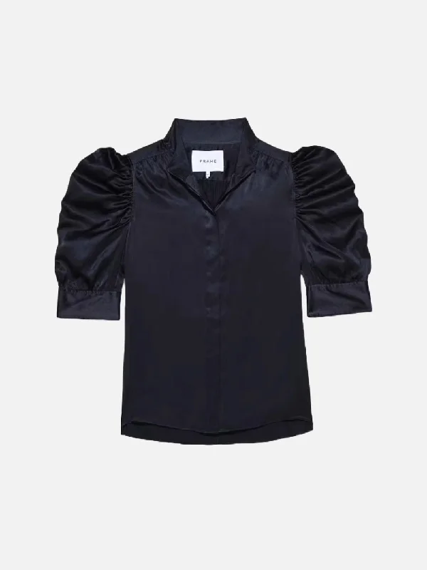 Women's Blouse with Shawl CollarGillian Top -- Navy