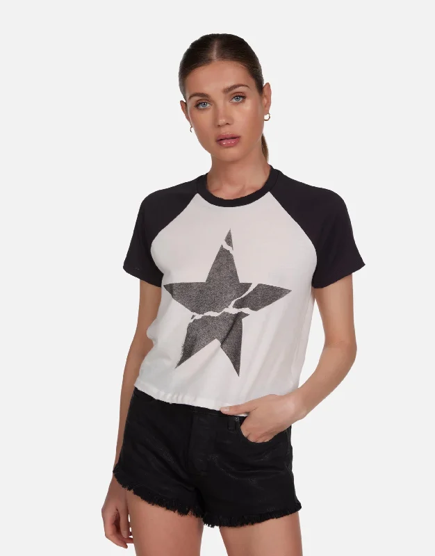 Women's Blouse with Lapel CollarTula Cracked Star