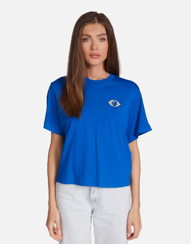 Women's Blouse with Asymmetrical HemRue Sapphire Eye