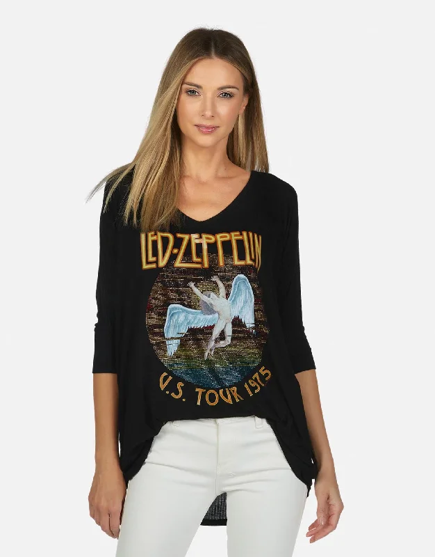 Women's Blouse with Rounded CollarEva X Led Zeppelin