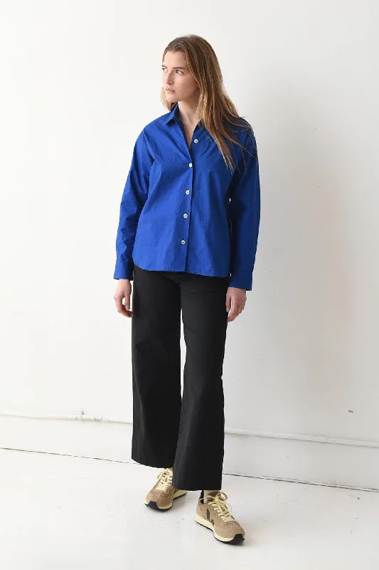 Women's Blouse with PleatsM.PATMOS Norman Shirt - Cobalt