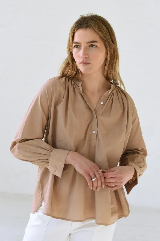 Women's Blouse with U-Shaped NeckM.PATMOS Foster Shirt - Biscuit