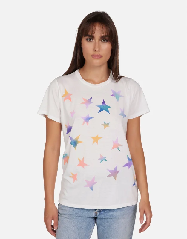 Women's Sleeveless BlouseWolf Rainbow Stars