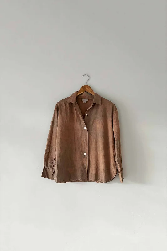 Women's Blouse for SchoolM.PATMOS x I DYE FOR U Norman Shirt - Chestnut