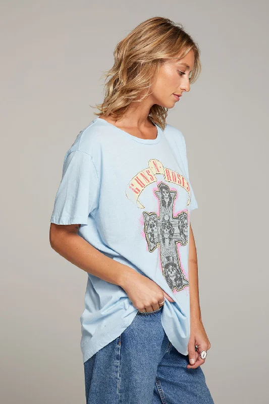 Women's Blouse with LaceGuns N' Roses Skull Cross Tee