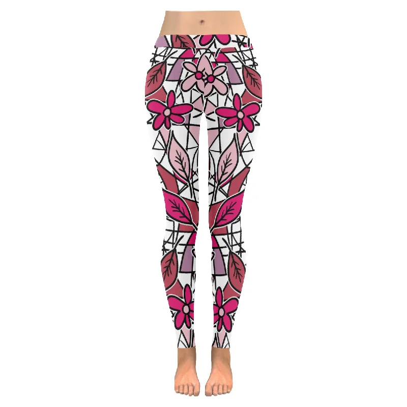 Zenzzle abstract floral pattern Low Rise Ladies yoga Leggings for women