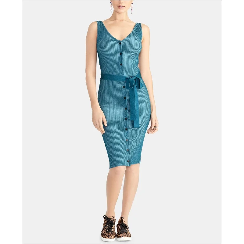 Women's Sweetheart-Neck DressesRachel Roy Womens Bodycon Sweater Dress, Blue, Medium