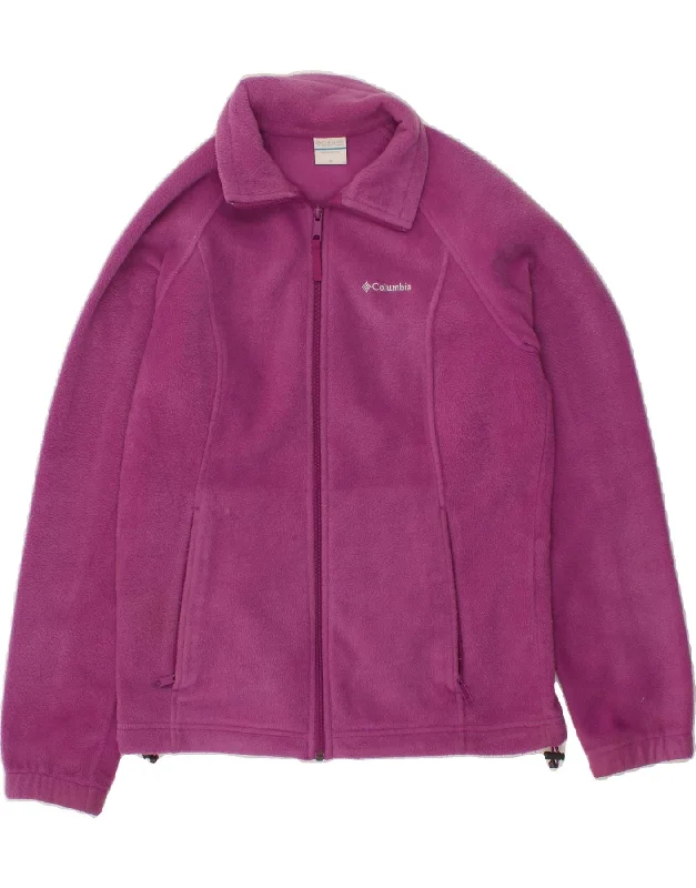 Women's Blazer CoatsCOLUMBIA Womens Fleece Jacket UK 14 Medium Purple Polyester