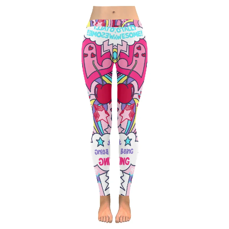 Zenzzle Totally awesome pattern print Low Rise Women yoga running Leggings