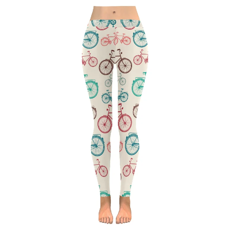 Zenzzle Vintage bike elements print Low Rise Ladies yoga running Leggings