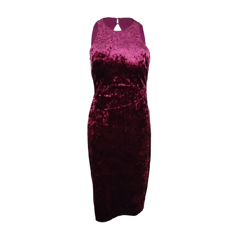 Women's Square-Back DressesNightway Women's Velvet Cutout-Back Bodycon Dress