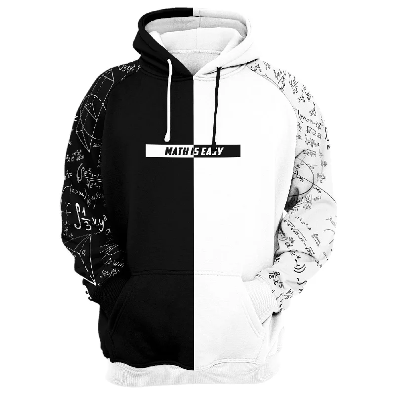 Women's Hooded Sweatshirts with Striped LiningMath Is Easy Hoodie