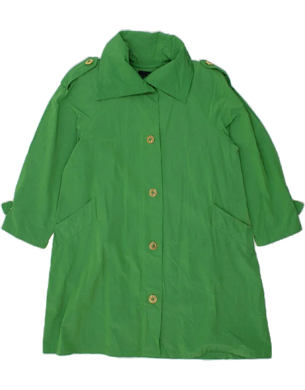 Women's Zip-Up CoatsDAMIANI Womens Trench Coat UK 12 Medium Green