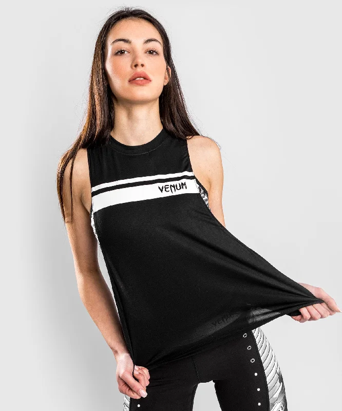 Women's Blouse with SmockingVenum YKZ21 Women’s Tank Top – Black/White