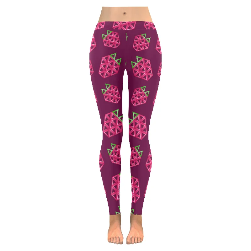 Zenzzle Strawberry print Zenzzle Graphic Low Rise Ladies yoga Leggings for women