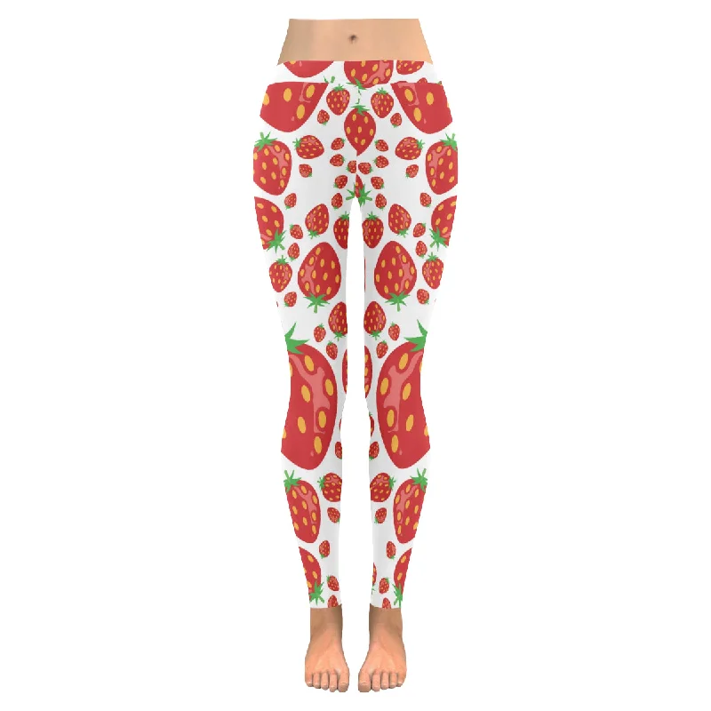 Zenzzle Zenzzle Graphic Strawberry pattern Low Rise Ladies yoga Leggings for women