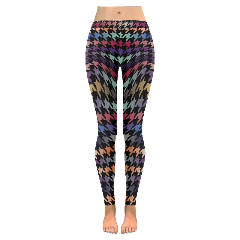 Zenzzle Houndstooth pattern print Low Rise Ladies yoga Leggings for womens