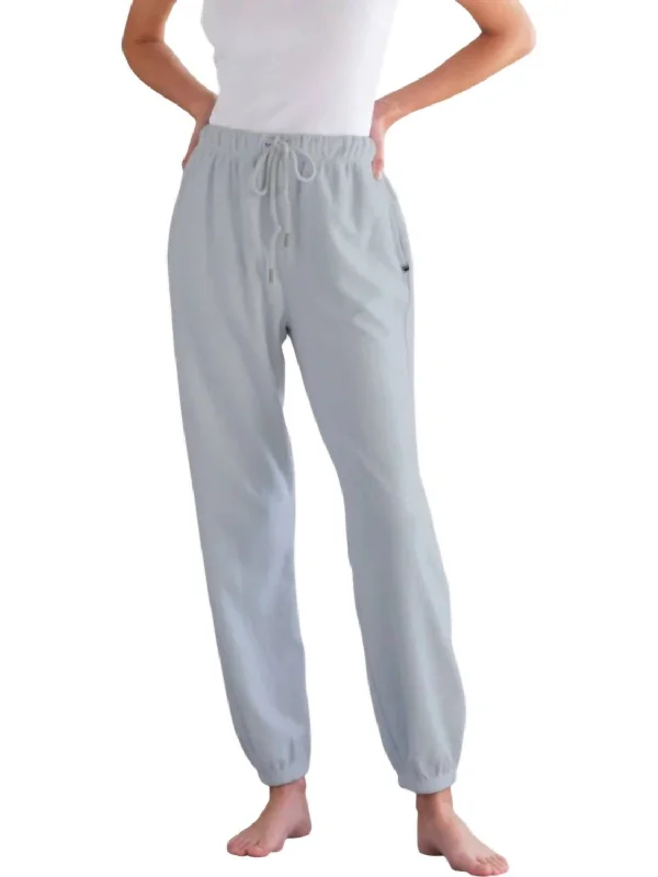 Women's Jodhpurs with Tapered LegMinilux Brushed Vintage Jogger In Pearl Fog