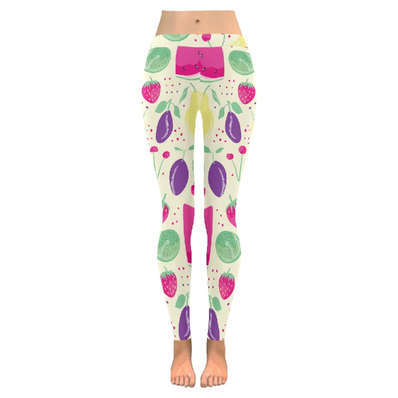 Zenzzle Graphic Watermelon slices pattern print Low Rise Ladies yoga Leggings for women