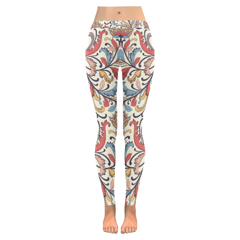 Zenzzle floral pattern print Low Rise Ladies yoga Leggings for women