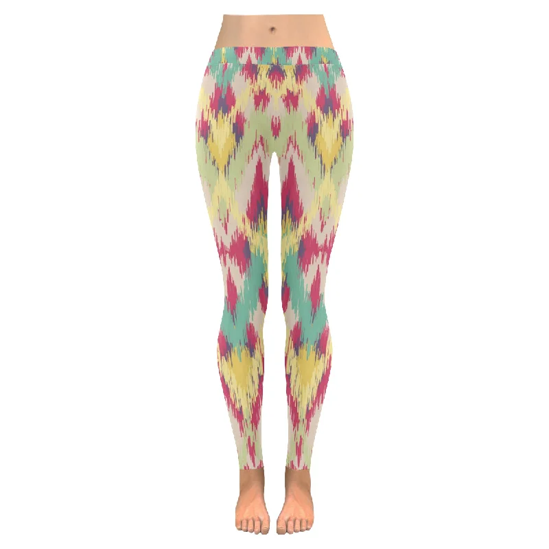 Zenzzle ikat ethnic pattern print Low Rise yoga Leggings for women