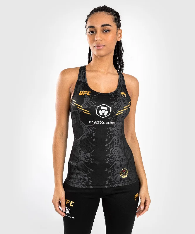 Women's Blouse with Collarless DesignUFC Adrenaline by Venum Authentic Fight Night Women’s Fitted Tank with Shelf Bra - Champion