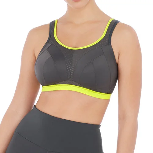 wireless bra with molded cupsFreya Dynamic Wire-Free Soft Cup Sports Bra - Lime Twist