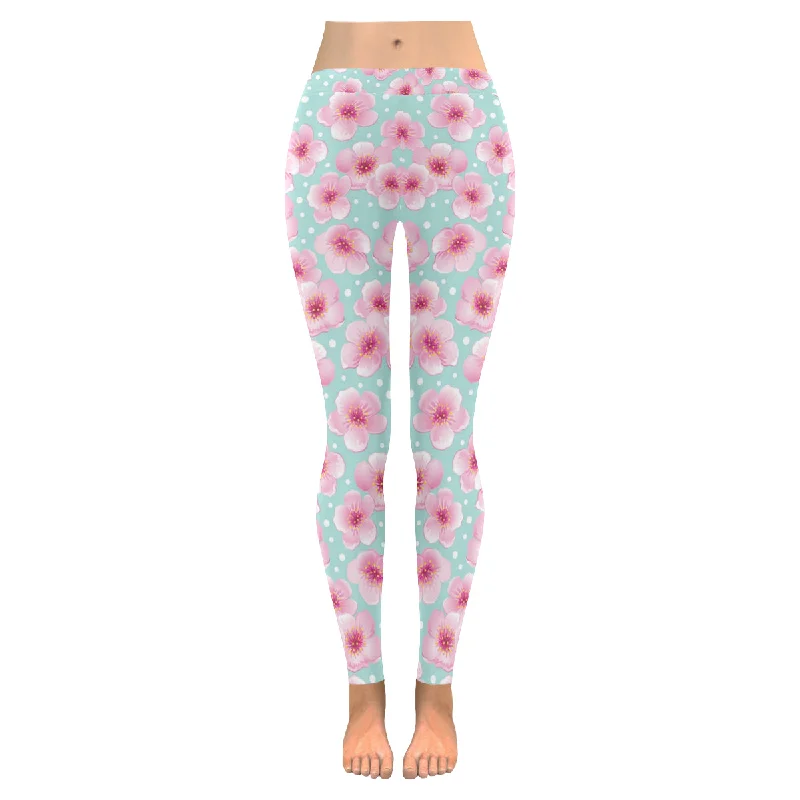 Zenzzle Spring pattern with blossom flowers capri Yoga Leggings for womens