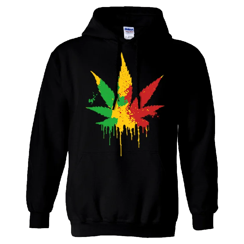 Women's Hooded CardiganRasta Pot Leaf Sweatshirt Hoodie