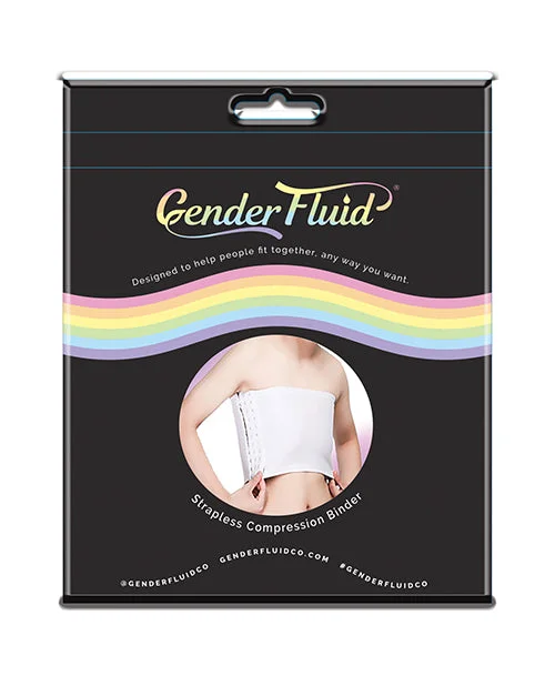 wireless bra for daily wearGender Fluid Strapless Chest Compression Binder - XXXL White