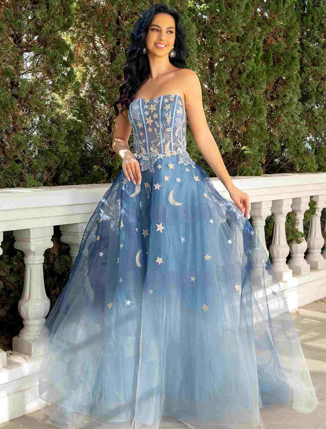 Women's Square Collar DressesBall Gown Prom Dresses Luxurious Dress Wedding Party Birthday Court Train Sleeveless Strapless Lace with Sequin Appliques