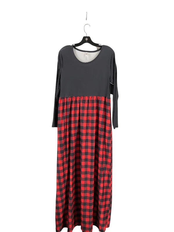 Women's Tiered DressesDress Casual Maxi By Clothes Mentor In Checkered Pattern, Size: Xl