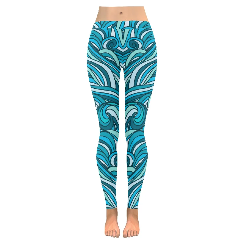 Zenzzle  waves pattern print Zenzzle Graphic yoga Ladies Leggings for women