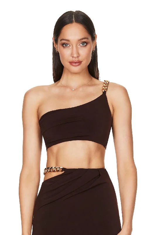 Women's Jumpsuits with Narrow CollarNookie Alyssa Chain Crop - Chocolate