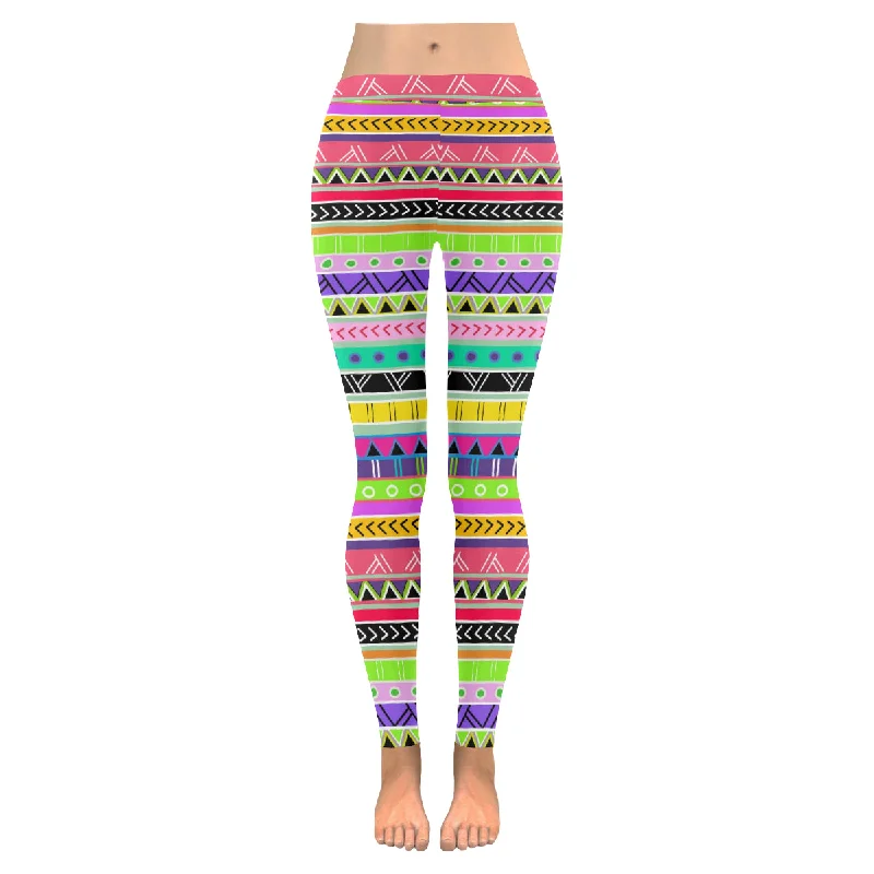 Zenzzle Tribal texture pattern print Low Rise women yoga leggings