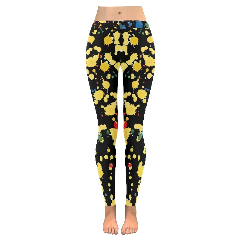 Zenzzle Watercolor blots print Zenzzle Graphic Low Rise Yoga Leggings for women