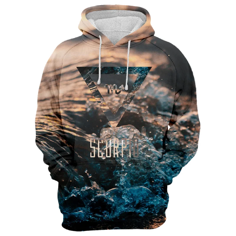 Women's Hooded Sweatshirts with Welt PocketsScorpio Wave Hoodie