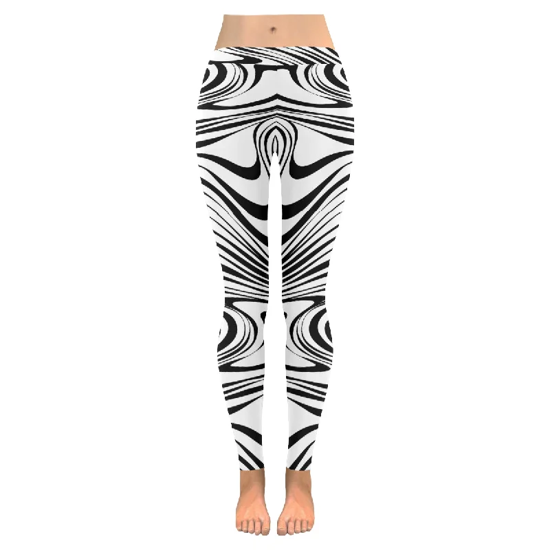 Zenzzle Curve strip pattern print Zenzzle Graphic low rise womens leggings