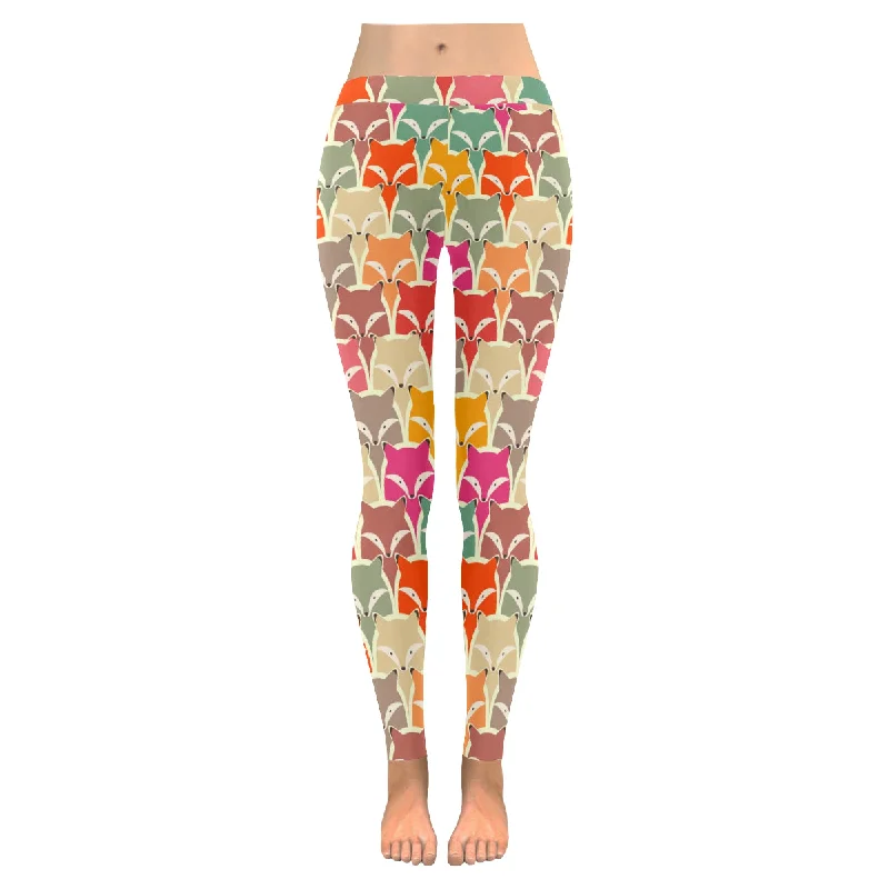 Zenzzle Graphic fox pattern print Low Rise Ladies yoga running Leggings for women